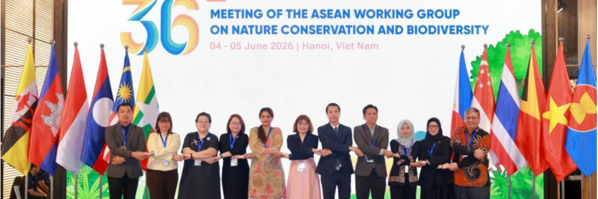 Representatives from the ASEAN Member States, the ASEAN Secretariat, and the ASEAN Centre for Biodiversity were joined by development partners and representatives of key stakeholder groups at the 36th Meeting of the ASEAN Working Group on Nature Conservation and Biodiversity in Hanoi, Viet Nam. Photo by Nature and Biodiversity Conservation Agency, Viet Nam