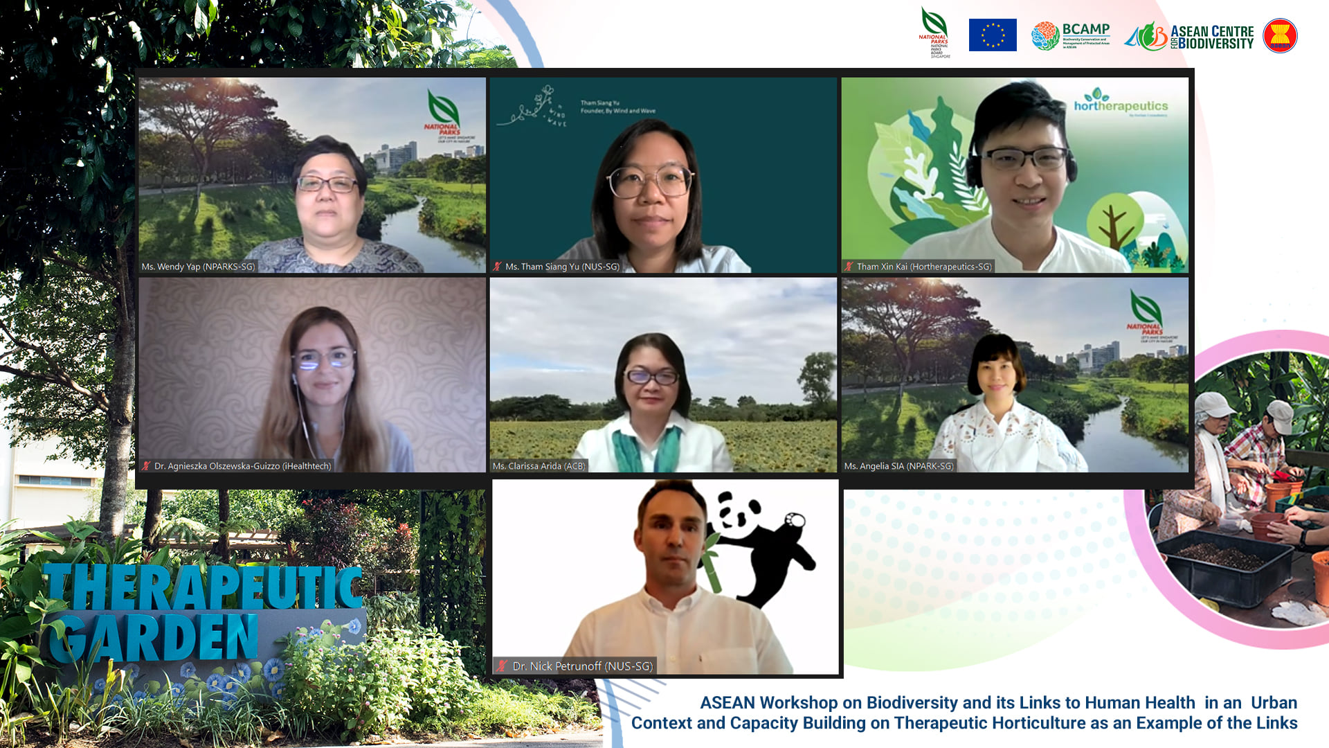 ASEAN Workshop on Biodiversity and its Links to Human Health in an Urban Context and Capacity Building on Therapeutic Horticulture as an Example of the Links