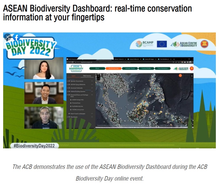 ASEAN Biodiversity Dashboard: real-time conservation information at your fingertips